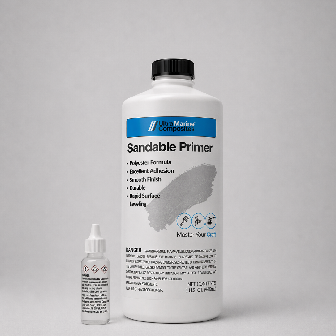 One quart bottle of sandable primer
